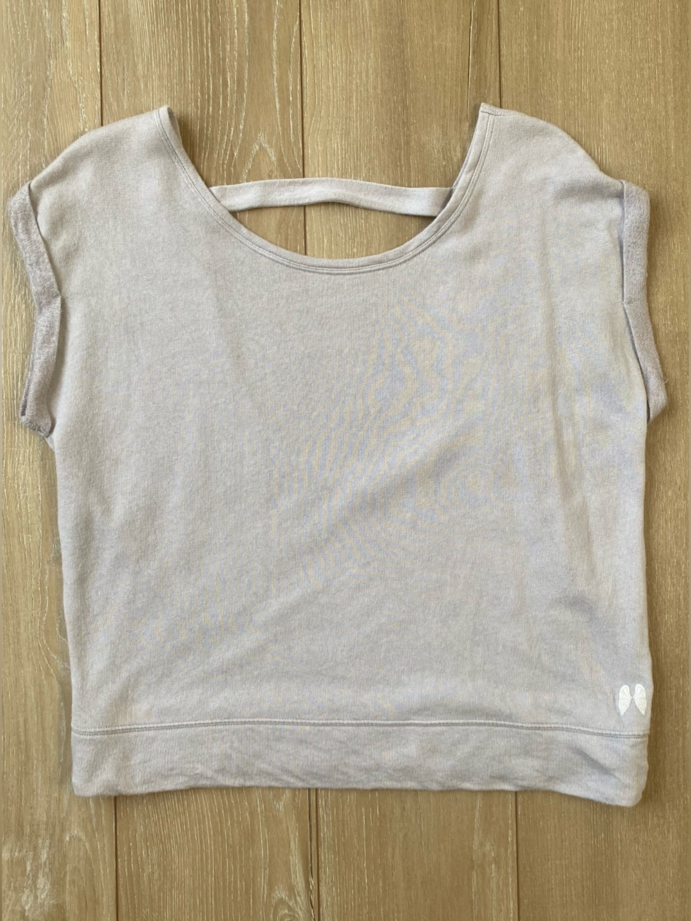 Victoria's Secret Light Gray Short Sleeve Pullover Top